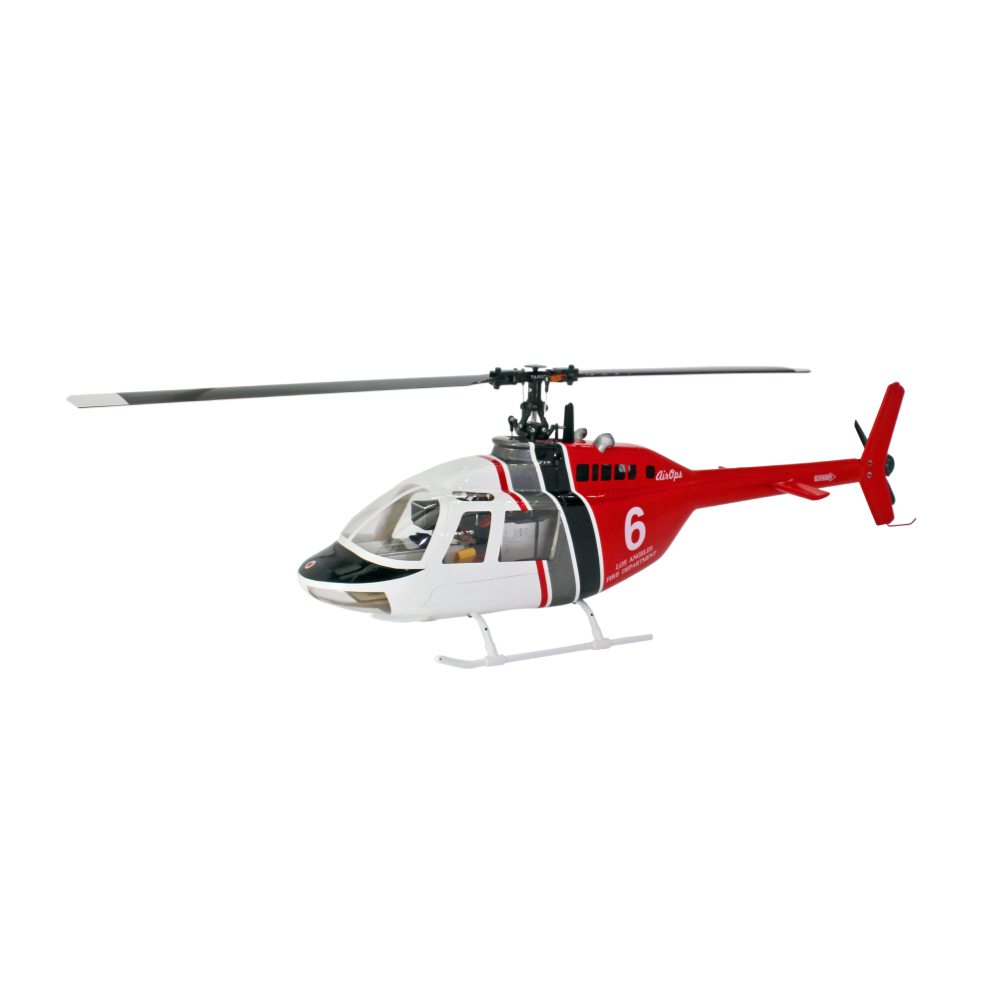 FlishRC Bell 206 V5 — New — LAFD — 450 Size — Assembled & Test Flown