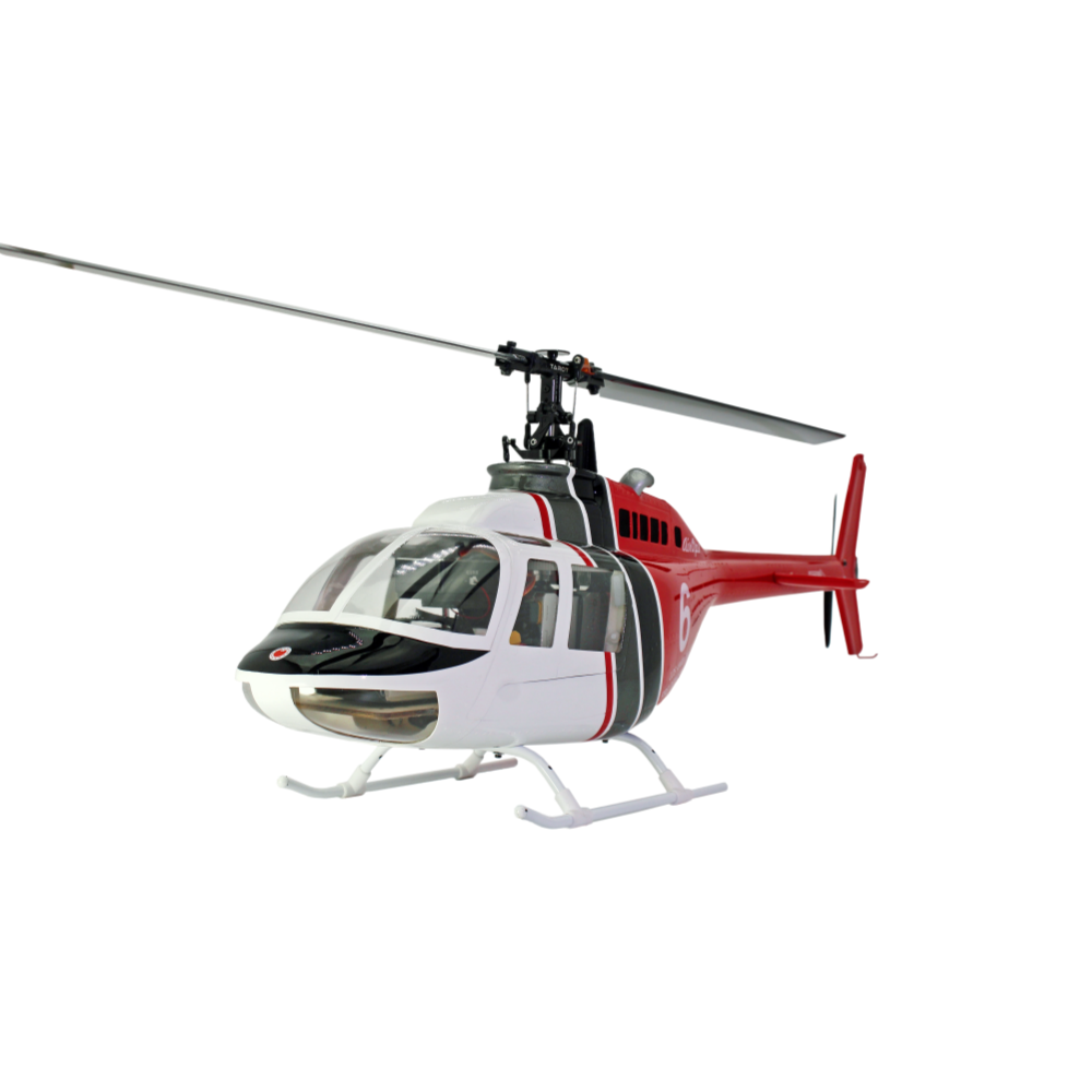 FlishRC Bell 206 V5 — New — LAFD — 450 Size — Assembled & Test Flown
